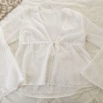 Endless Rose Woven Chevron V-neck Blouse Photo 3