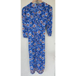 ZARA  Blue Floral Wrap Midi Dress Women’s Medium Bold Boho Resort Vacation Party Photo 10