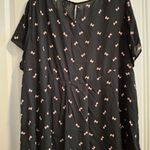 Torrid  Sz 4 Black and Pink Bow Patterned Women's Top Photo 8