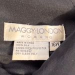 Maggy‎ London Woman Black Silk Dress Formal Party Sleeveless Plus Size Size 16W Photo 4