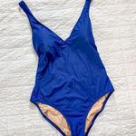 J.Crew Womens High Support Cross Back One Piece Swimsuit 10 Blue 2024 NEW Photo 2