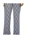 Parker NWT Stella  blue/white cropped‎ damask ikat pants golf size medium. Photo 1