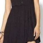 Free People  black crochet cocktail mini‎ dress Photo 0