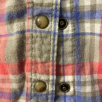 Jachs Girlfriend  Bea Plaid Flannel Snap Button Down‎ Shirt Size S Photo 3