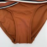 Robin Piccone  Simone Twist Bikini Bottom Size Small NEW Stripe Swim Cocoa NWOT Photo 8