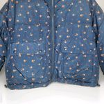 American Eagle  Reversible Chill Blue Floral‎ Cropped Oversized Puffer Size XS Photo 2