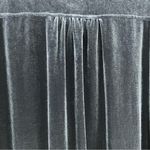 Umgee  XL velour velvet navy blue dress long sleeve button down high low hem Photo 7