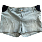Isabel Maternity Light Wash Denim Shorts Size 16 NEW NWT Photo 0