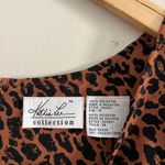 Vintage 90’s animal print sleeveless sheath dress career chic retro Brown Size 14 Photo 2