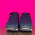 Jil Sander  Navy Blue Canvas Slingback Platform Closed Toe Sandal Sz 39 Photo 1