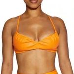 Naked Wardrobe Deep Orange Vegan Leather Bra Photo 0