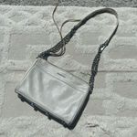 Rebecca Minkoff white mini mac convertible cross body shoulder bag with silver Photo 1