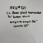 L.L.Bean Vacationland Top Women 2X Pink Plaid Seersucker Short Sleeve Casual Camp Photo 5