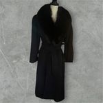 Saks 5th Avenue VTG. Saks Fifth Avenue Regency Cashmere Blend Fox Fur Collar Belted Coat. SZ.M Photo 2
