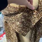 Lane Bryant Brown Tan Print Short Sleeve Front Tie Top Swim Cover Up Blouse Photo 2