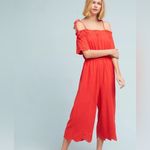 Moon River Anthropologie  Lela Jumpsuit PXS NWT Red Wide Leg Cottagecore Boho Photo 12