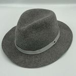 Rag and Bone Grey wool felt fedora hat with grey ribbon detail Photo 0
