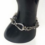 MICHAEL DAWKINS Sterling Silver Caviar Pearl Starry Night Link Toggle Bracelet Photo 2