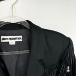 New Frontier Fringe Western Black Jacket Blazer Size Medium Wool Photo 5