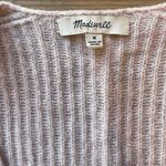 Madewell  Woodside Pullover 100% Merino Wool Sweater in Pale Pink Size Medium Photo 3