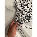 Lands' End Lands’ End Tankini Top 16W Black White Floral Ruched Side Swim Top Plus Photo 2