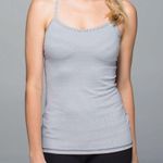 Lululemon  Power Y Tank top Luon Tonka Striped Heathered Slate White Photo 1