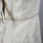 Birnbaum & Bullock Womens Bridal Gown Size 10 Ivory Silk Strapless Rhinestones Photo 9