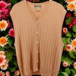 Vintage Y2K Bobby Chan Creamsicle Silk Blend Sweater Vest Old Money Size M Orange Size M Photo 0