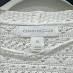 Charter Club  Open-Front white Knit crochet cardigan swim coverup Photo 2