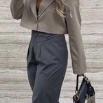 Topshop Cropped Blazer Jacket Size 4 NWT Photo 1