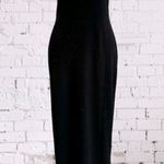 Jump VINTAGE 90s Apparel Co by Wendye Chaitin Velvet Fitted Maxi Dress Black 5/6 Photo 0