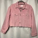 Boyish The Tommy Pink Denim Cropped Oversized Jacket Small Photo 3