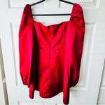 Princess Polly  Della Long Sleeve Mini Burgundy Dress Photo 6