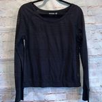 Athleta  Shirt Womens Small Black Long Sleeve Limitless Crew Activewear Photo 0