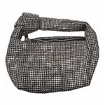 Madison West Bring on the Bling Bag Silver Crystals Evening Party Black Lining Photo 1