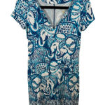 Lilly Pulitzer Sophiletta Dress Blue Elephant Cotton Dress Size XXS Photo 0