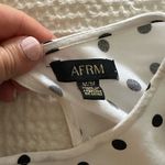 AFRM Revolve White And Black Polka Dot Mini Dress Size Medium Photo 2