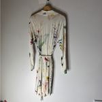 Soma  Cool Nights White Floral Robe Large Photo 1