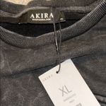 Akira  Black Long Sleeve Crop Top Photo 5