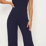 Pretty Little Thing Navy One Shoulder Jumpsuit Photo 0