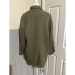 Madewell  Womens Olive Green Dorset Lightspun Button Front Relaxed Fit Blazer M Photo 3