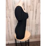 Blishe Black Puff Sleeve Mini Dress | Eyelet Lace Sweetheart Bodycon Dress Size Size M Photo 10