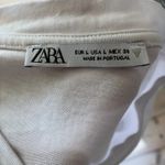ZARA  EUC Women's Mona Lisa White Oversized T-Shirt Short Sleeve Size L Photo 3