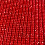 Vintage 90s Jan Taylor Red And Silver Metallic Thread Knit Sweater Size M Photo 3