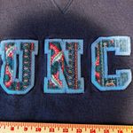 VTG North Carolina UNC Tar Heels Embroidered Floral Sweatshirt Large USA Blue Photo 6