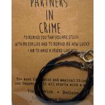 2 bracelets inside Partners In Crime Bracelet Friendship Gift Handcuff Charm Black Photo 1