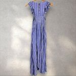 Free People  Chambray‎ Butterflies Midi Maxi Dress Sz XS Photo 7