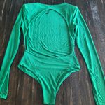 Boohoo  Silky Open Back Long Sleeve Bodysuit Size 2 Photo 1