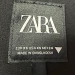 ZARA Women's Black Sleeveless Tie Back V Neck Button Down Vest Top Size XS Photo 4