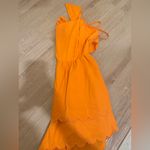 Orange Scalloped Romper Women’s Large Photo 3